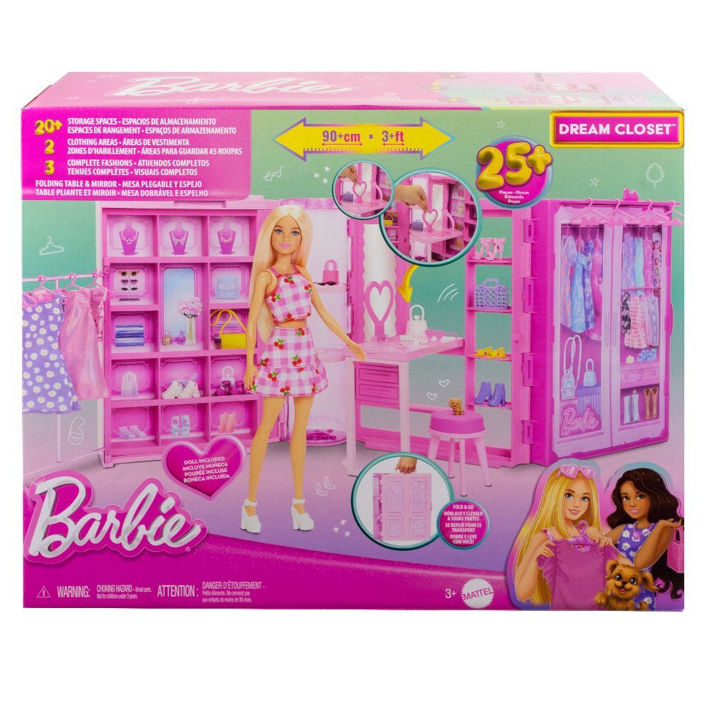 Barbie Traumkleiderschrank mit Puppe main product photo