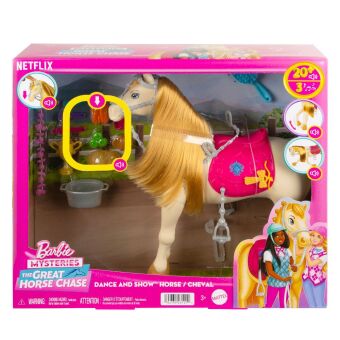 Barbie Mysteries: Das geheimnisvolle Pferdeabenteuer - interaktives Spielzeugpferd mit Geräuschen, Musik und Zubehör