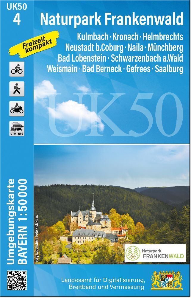 UK50-4 Naturpark Frankenwald (Umgebungskarte 1:50000) main product photo