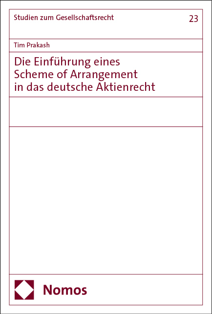 Die Einführung eines Scheme of Arrangement in das deutsche Aktienrecht main product photo