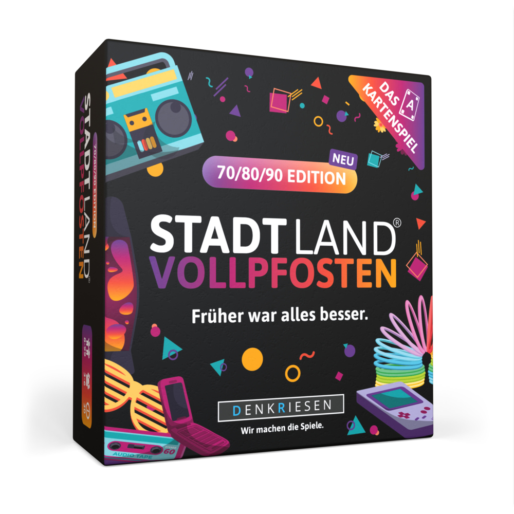 DENKRIESEN - STADT LAND VOLLPFOSTEN® - Das Kartenspiel - 70/80/90 EDITION - "Früher war alles besser." main product photo