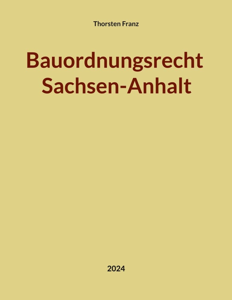 Bauordnungsrecht Sachsen-Anhalt main product photo