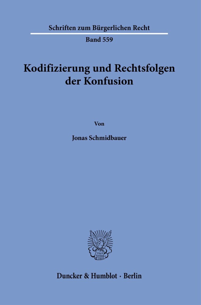 Kodifizierung und Rechtsfolgen der Konfusion. main product photo