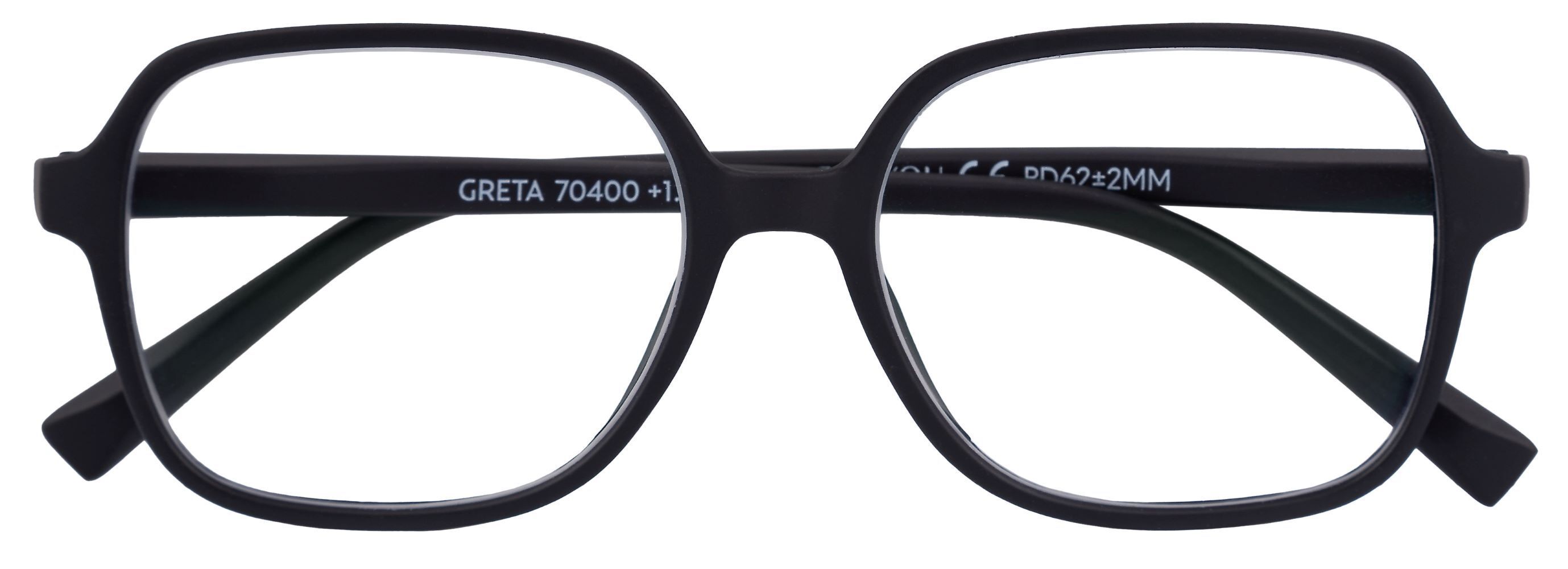 Lesebrille GRETA, schwarz, +2.00 dpt mit Etui main product photo