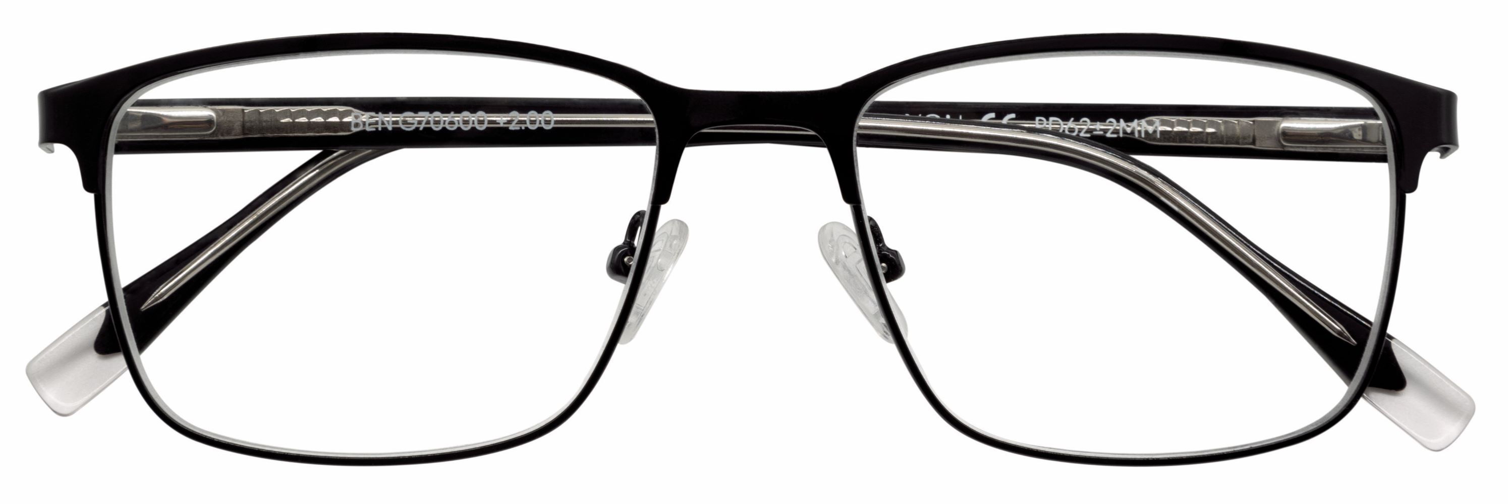 Lesebrille BEN, schwarz, +2.50 dpt mit Etui main product photo