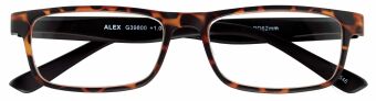 Lesebrille ALEX, havanna, +1.50 dpt