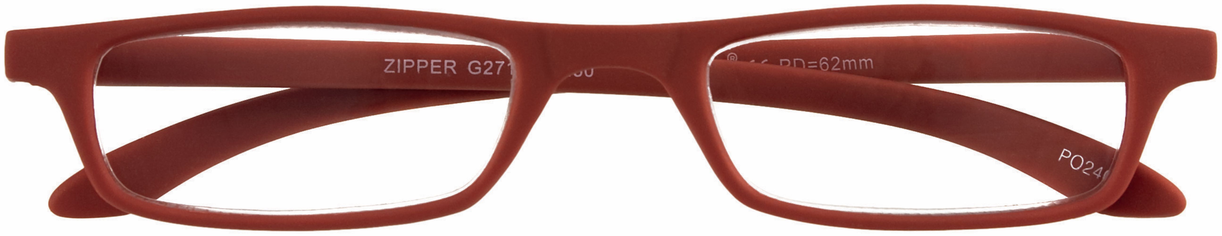 Lesebrille ZIPPER, rot, +2.50 dpt mit Etui main product photo