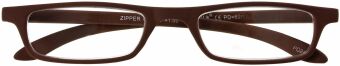 Lesebrille ZIPPER, braun, +1.00 dpt mit Etui