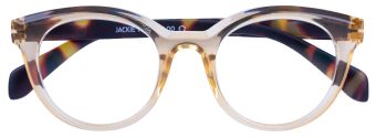 Lesebrille JACKIE, beige transparent, +2.50 dpt mit Etui