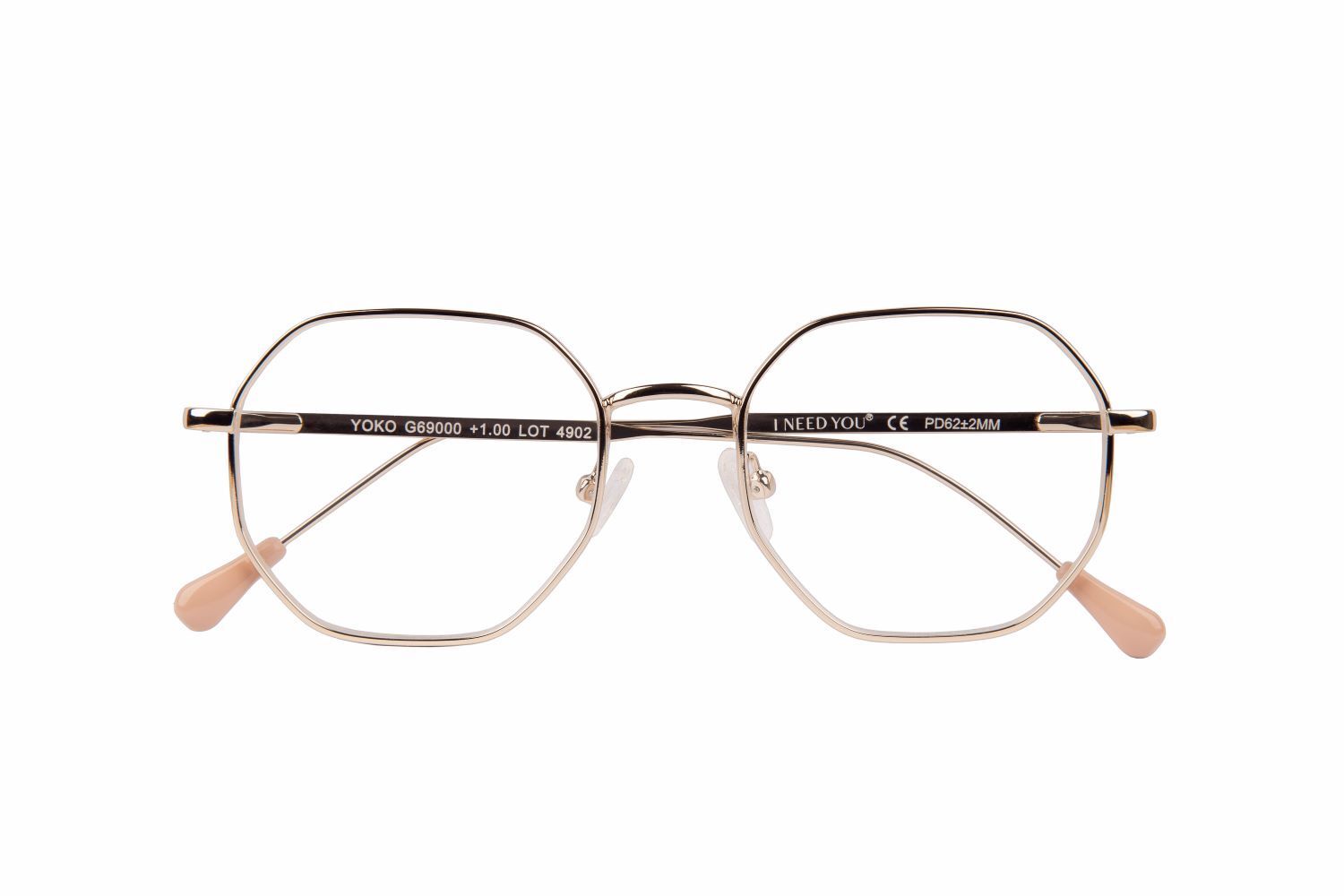Lesebrille YOKO, gold, +1.50 dpt mit Etui main product photo