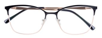 Lesebrille MIA, schwarz-gold, +1.00 dpt mit Etui