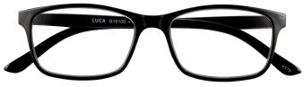 Lesebrille LUCA, schwarz, +2.00 dpt mit Etui