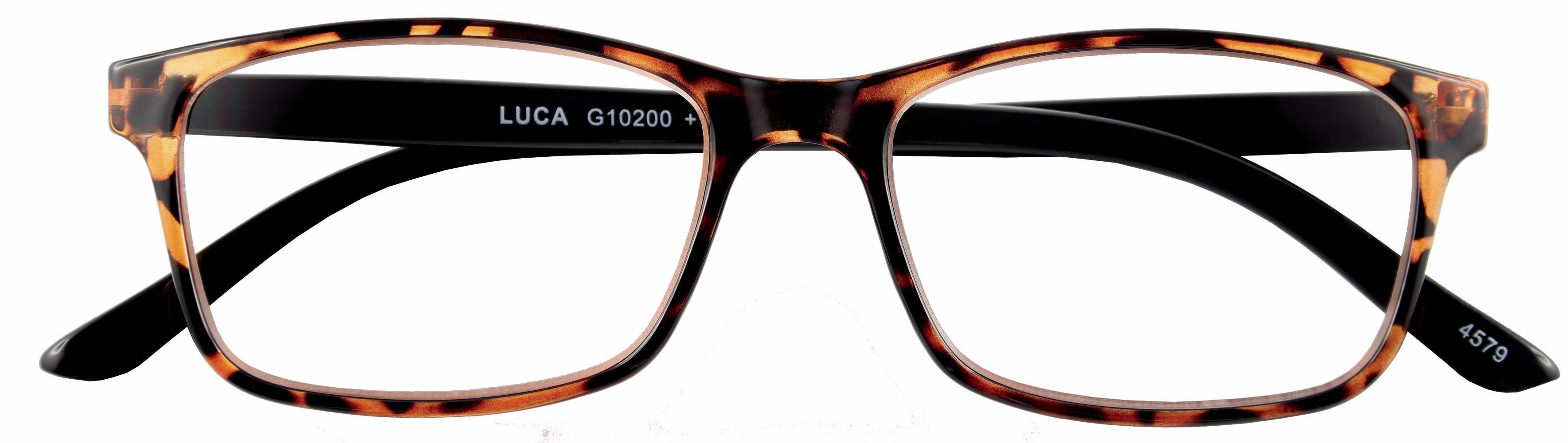 Lesebrille LUCA, braun havanna, +1.50 dpt mit Etui main product photo