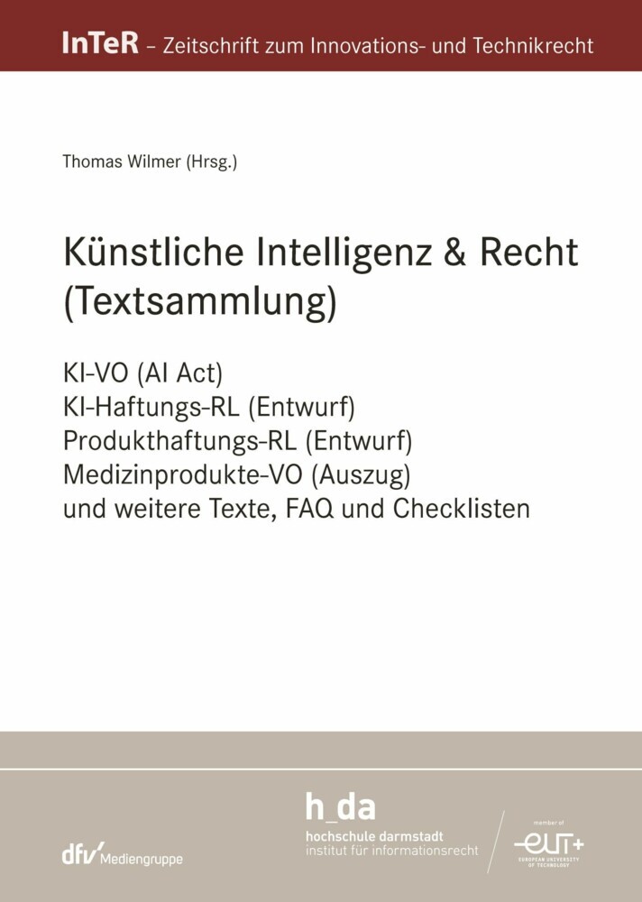 Künstliche Intelligenz & Recht (Textsammlung) main product photo