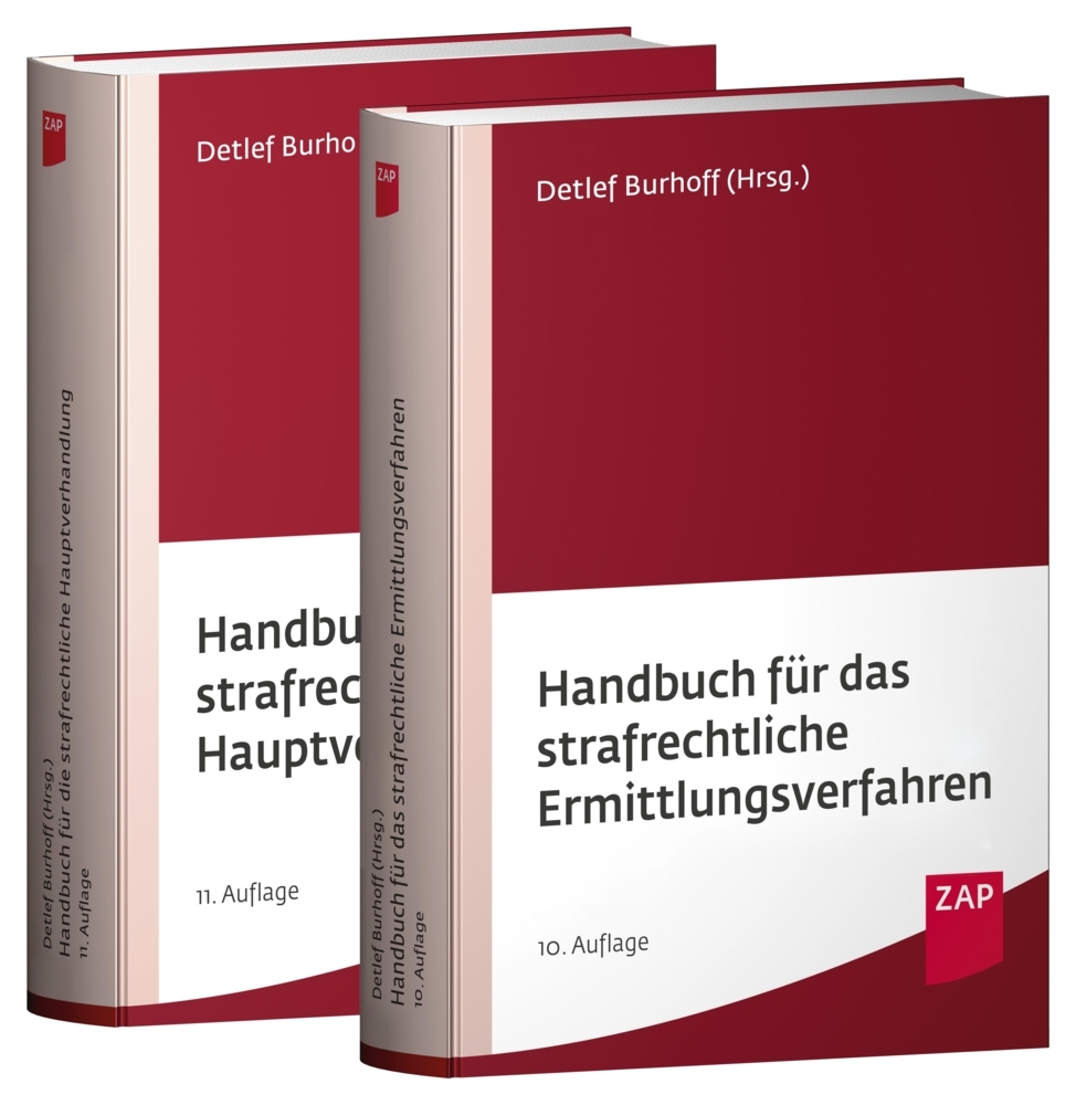 Paket Handbuch für das strafrechtliche Ermittlungsverfahren und Handbuch für die strafrechtliche Hauptverhandlung main product photo