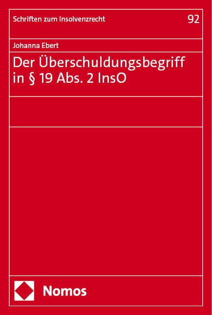 Der Überschuldungsbegriff in § 19 Abs. 2 InsO main product photo