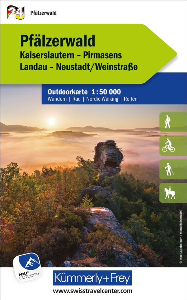 Kümmerly+Frey Outdoorkarte Deutschland 24 Pfälzerwald 1:50.000 main product photo