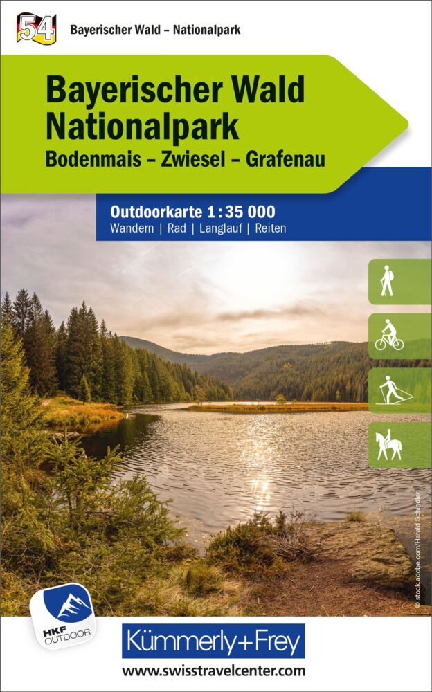 Kümmerly+Frey Outdoorkarte Deutschland 54 Nationalpark Bayerischer Wald 1:35.000 main product photo