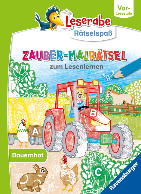 Leserabe Rätselspaß - Zauber-Malrätsel zum Lesenlernen: Bauernhof (Vor-Lesestufe) main product photo