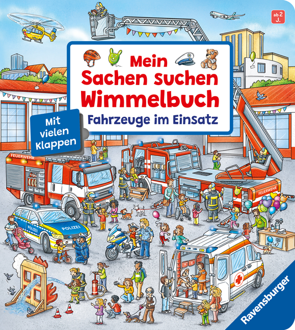 Mein Sachen suchen Wimmelbuch: Fahrzeuge im Einsatz main product photo