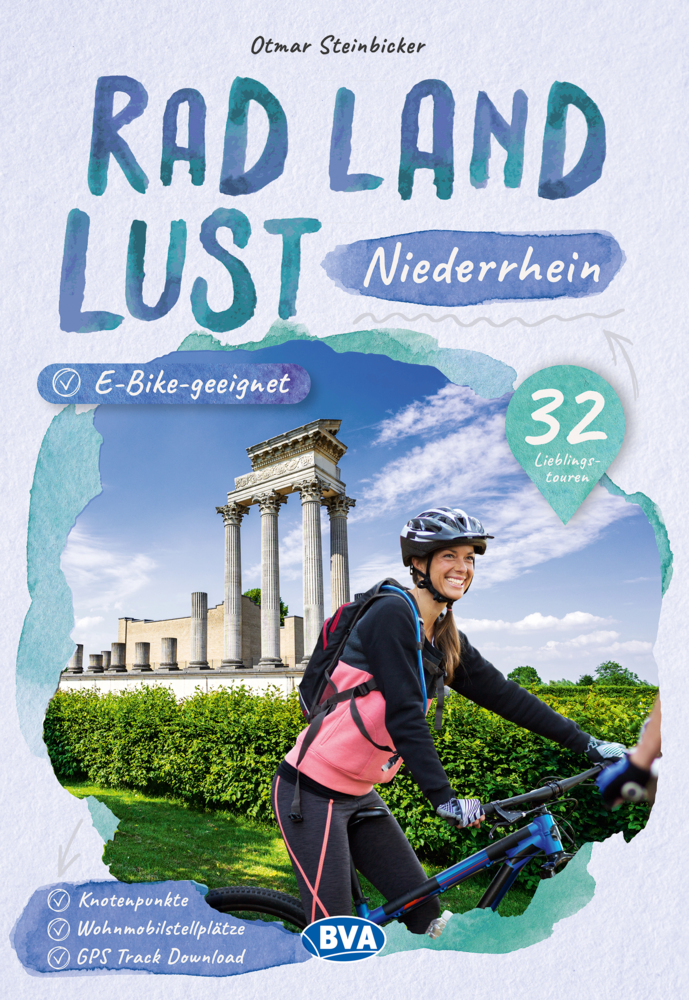 Niederrhein RadLandLust, 32 Lieblingstouren, E-Bike-geeignet mit Knotenpunkten und Wohnmobilstellplätze main product photo