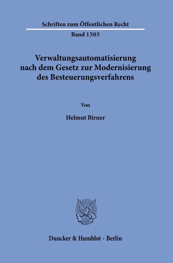 Verwaltungsautomatisierung nach dem Gesetz zur Modernisierung des Besteuerungsverfahrens. main product photo