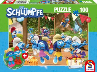 Verschlumpfte Party, 100 Teile, mit Add-on (2 Figuren)