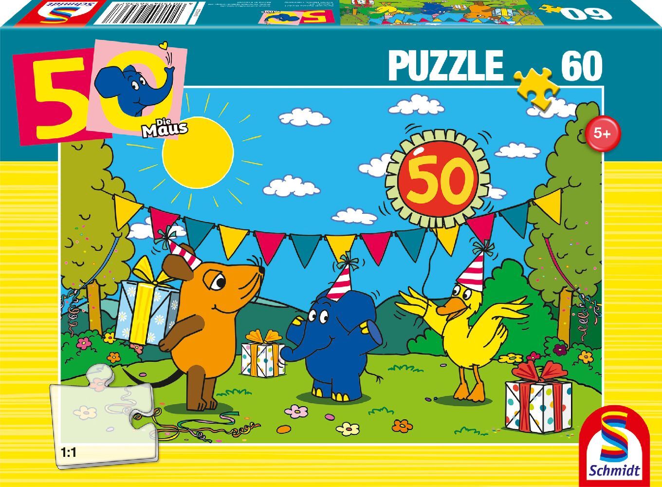 Alles Liebe zum Geburtstag, 50. Geburtstag Elefant, 60 Teile main product photo