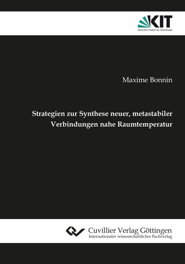 Strategien zur Synthese neuer, metastabiler Verbindungen nahe Raumtemperatur main product photo