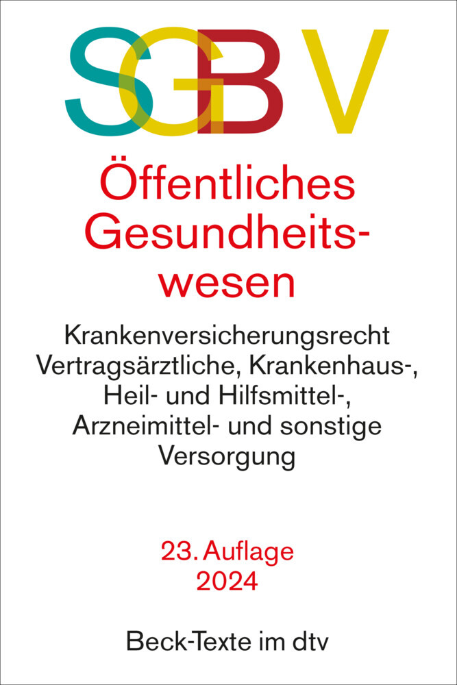 SGB V Recht des öffentlichen Gesundheitswesens main product photo
