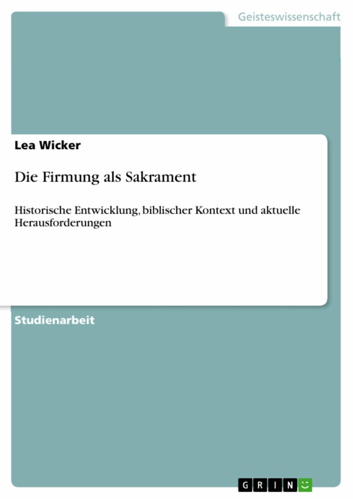 Die Firmung als Sakrament main product photo