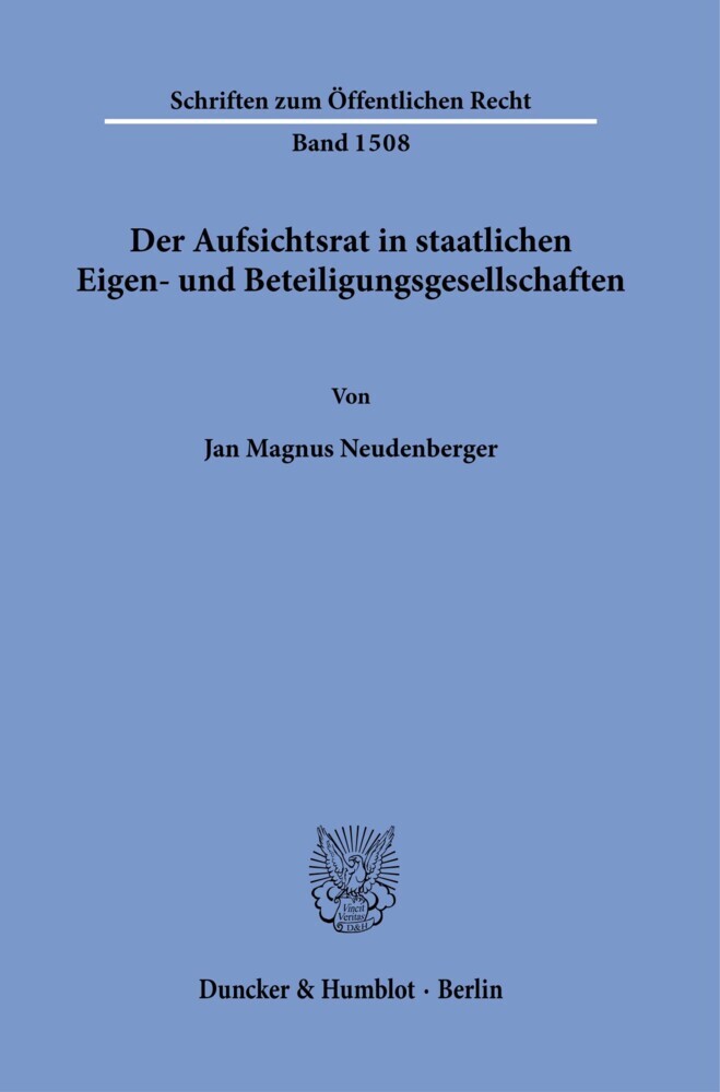 Der Aufsichtsrat in staatlichen Eigen- und Beteiligungsgesellschaften. main product photo