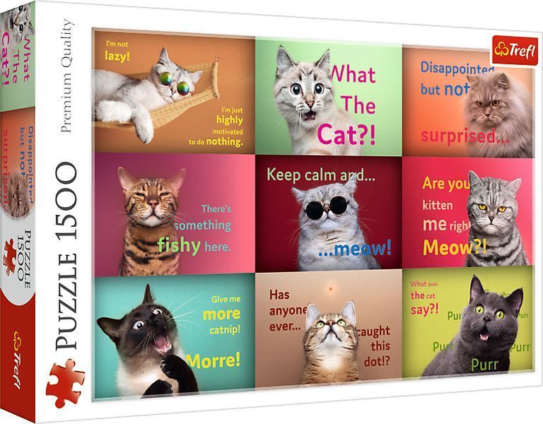 Puzzle 1500 - Lustige Katzenporträts main product photo