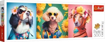 Puzzle 500 Panorama  Hunde Fashion Week