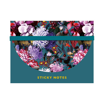 Sticky Notes Blumenbouquet petrol