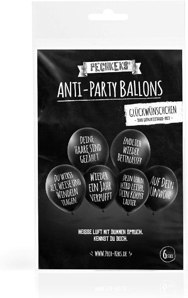 Anti-Party Ballons GLÜCKWÜNSCHEN main product photo