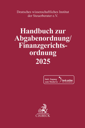 Handbuch zur Abgabenordnung / Finanzgerichtsordnung 2025, m. 1 Buch, m. 1 Online-Zugang