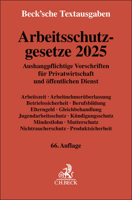 Arbeitsschutzgesetze 2025 main product photo