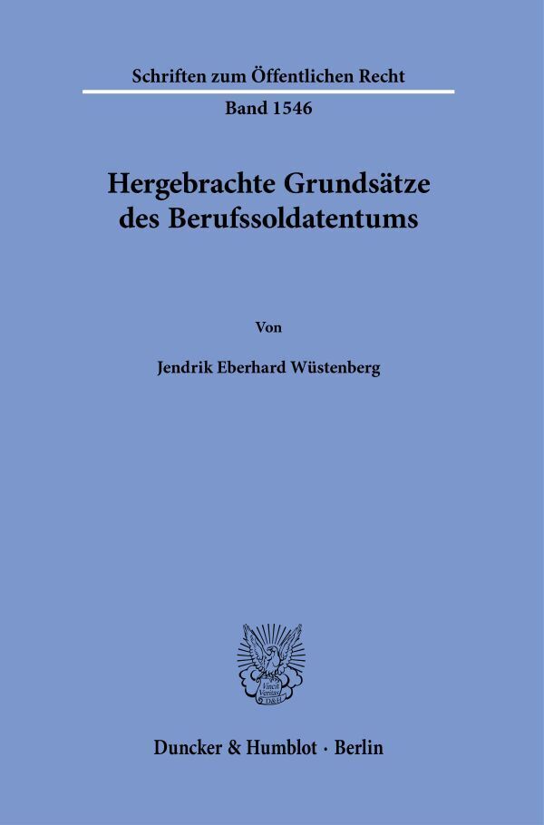 Hergebrachte Grundsätze des Berufssoldatentums main product photo