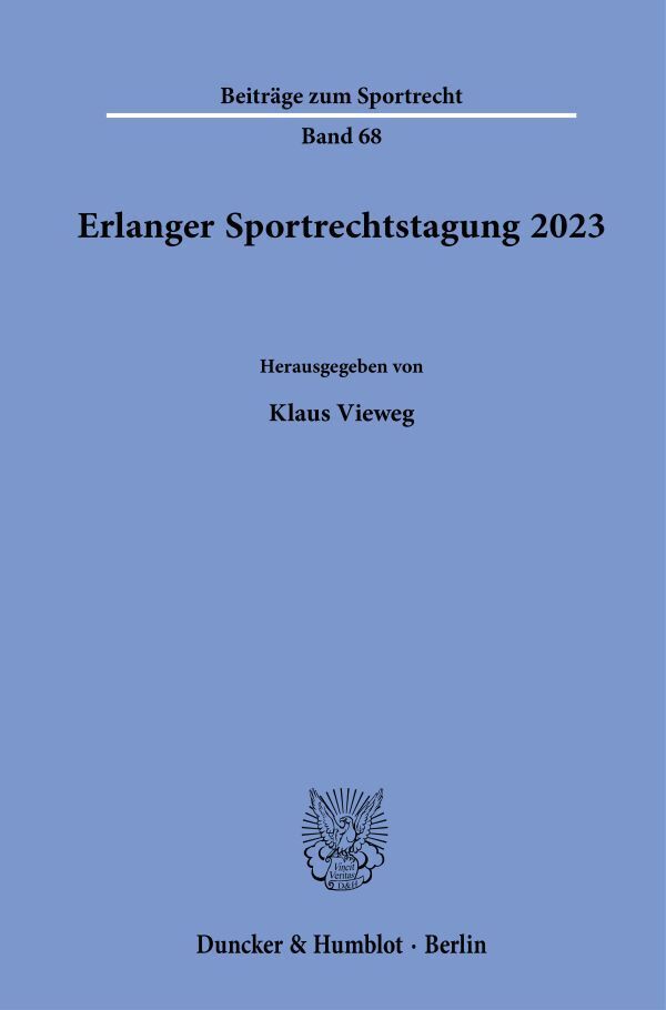 Erlanger Sportrechtstagung 2023 main product photo