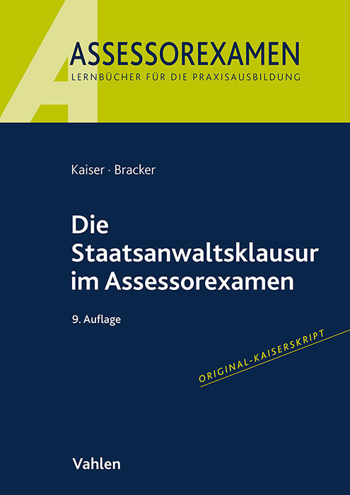 Die Staatsanwaltsklausur im Assessorexamen main product photo