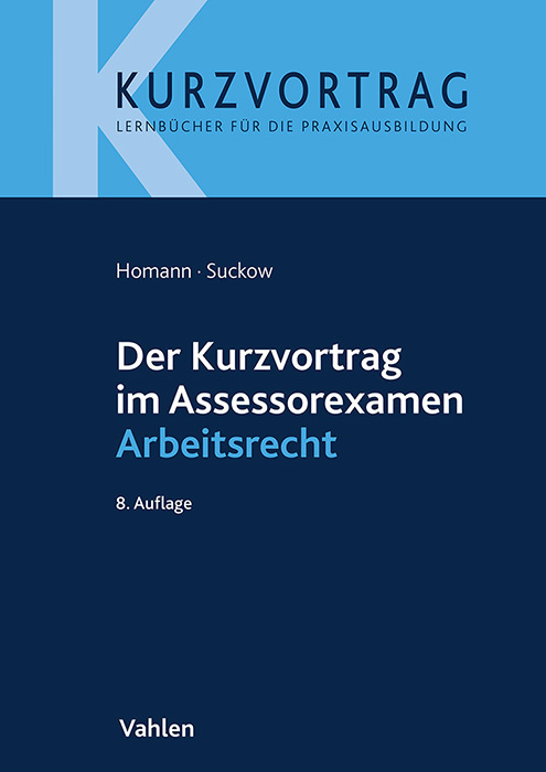 Der Kurzvortrag im Assessorexamen Arbeitsrecht main product photo
