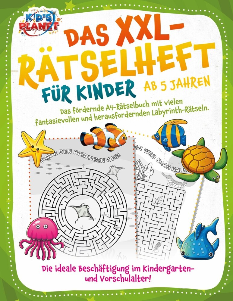 Das XXL-Rätselheft für Kinder ab 5 Jahren: Das fördernde A4-Rätselbuch mit fantasievollen und herausfordernden Labyrinth-Rätseln. Die ideale Beschäftigung im Kindergarten- und Vorschulalter! main product photo