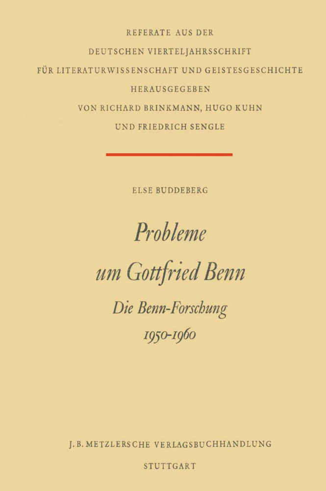 Probleme um Gottfried Benn main product photo