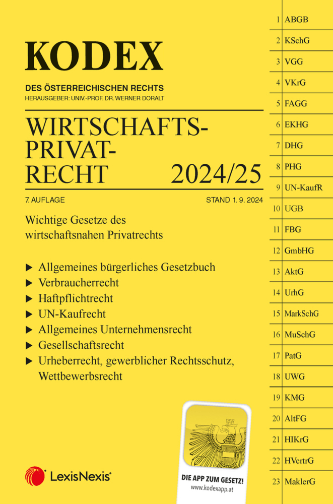 KODEX Wirtschaftsprivatrecht 2024/25 - inkl. App main product photo