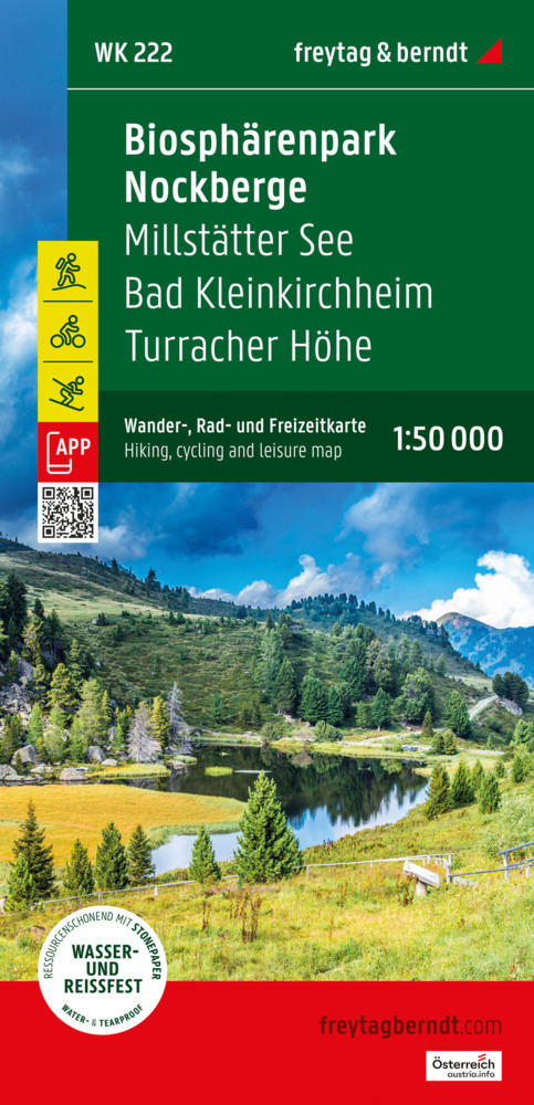 Biosphärenpark Nockberge, Wander-, Rad- und Freizeitkarte 1:50.000, freytag & berndt, WK 222 main product photo