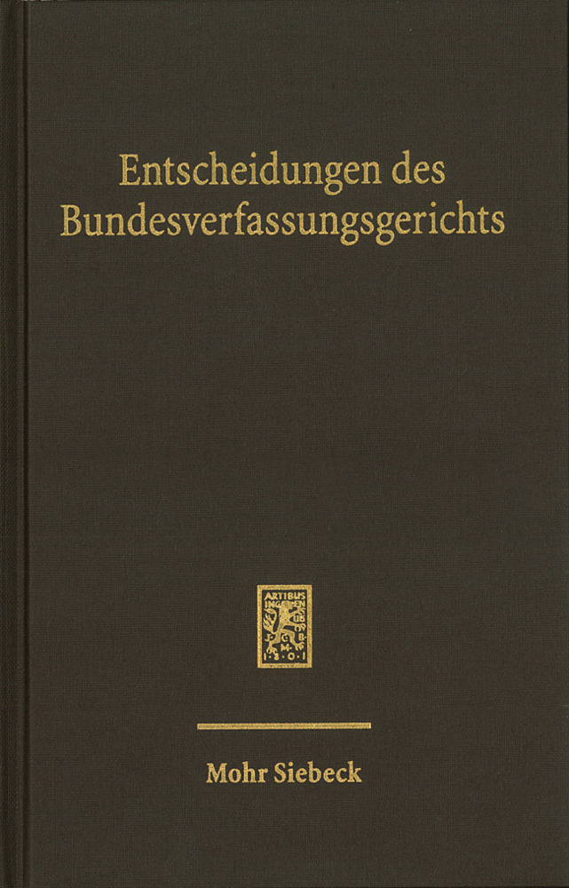 Entscheidungen des Bundesverfassungsgerichts (BVerfGE) main product photo