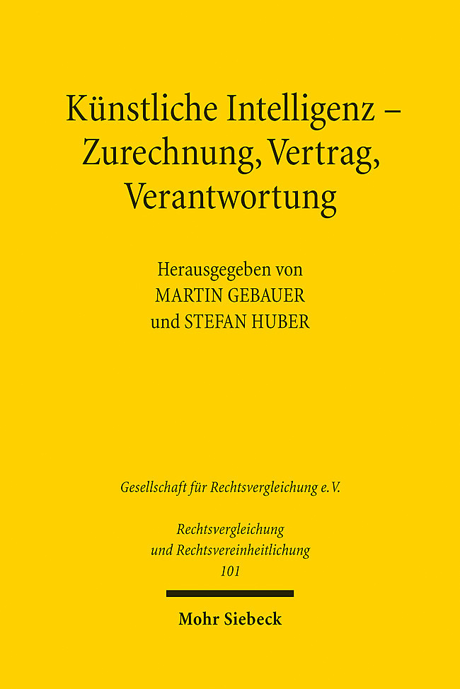 Künstliche Intelligenz - Zurechnung, Vertrag, Verantwortung main product photo