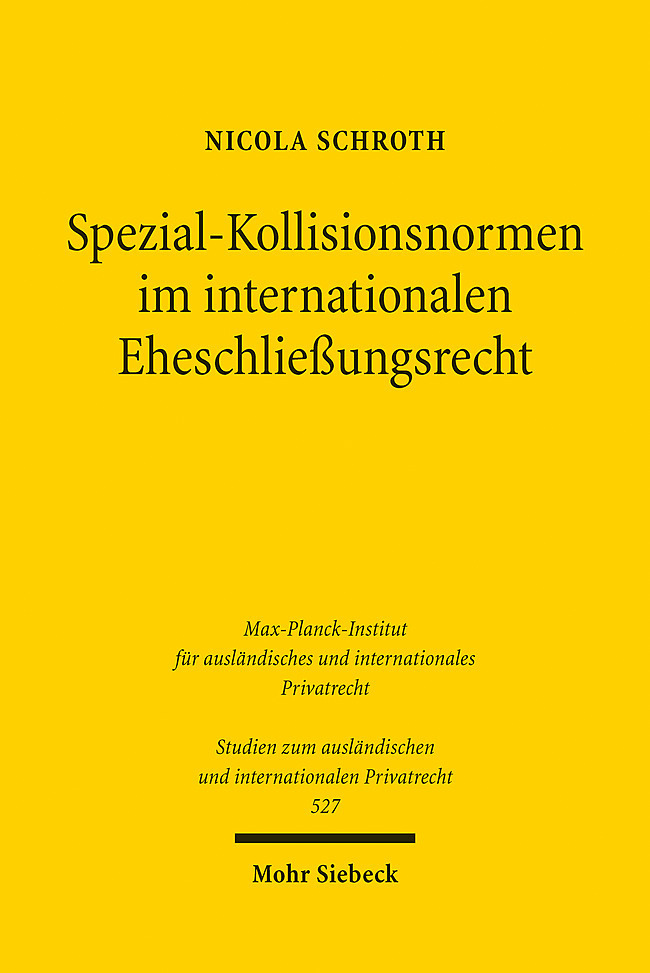 Spezial-Kollisionsnormen im internationalen Eheschließungsrecht main product photo