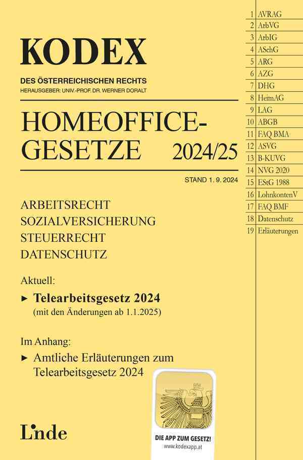 KODEX Homeoffice-Gesetze 2024/25 main product photo